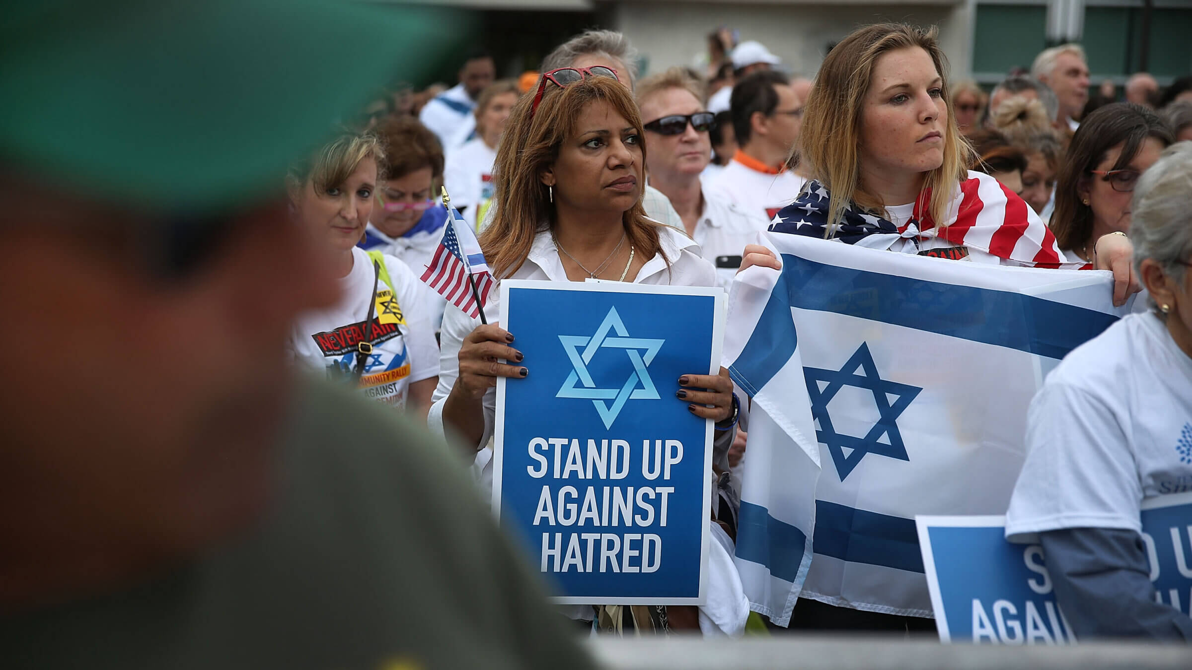 A community rally against antisemitism on November 15, 2015 in Miami Beach, Florida.