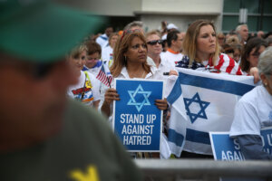 A community rally against antisemitism on November 15, 2015 in Miami Beach, Florida.