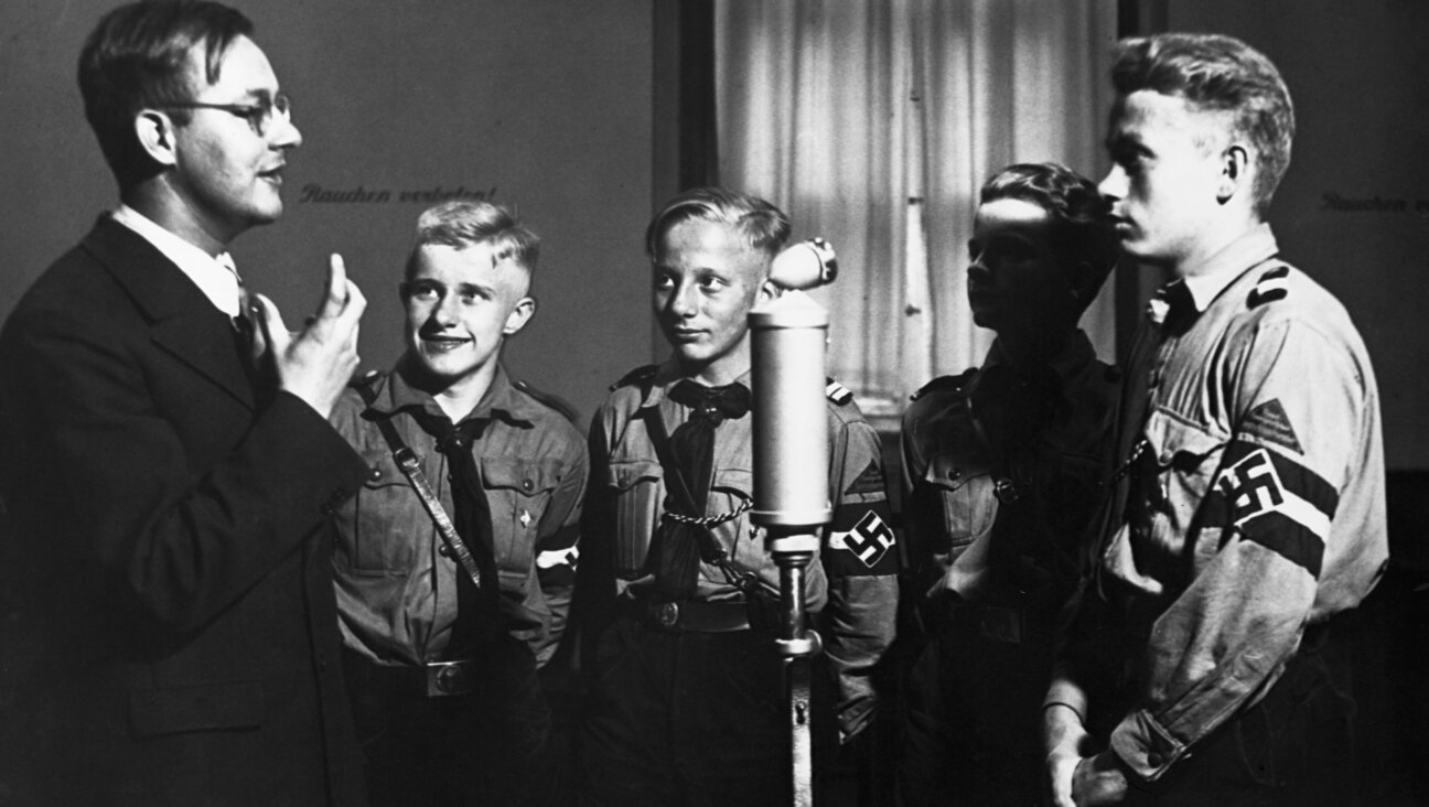 Hitler Youth make a broadcast to German Youth. 