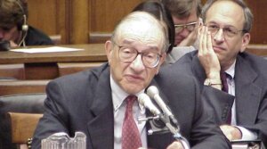 Alan Greenspan testifies before the House Financial Services Committee, Feb. 19, 2015. (Wikimedia Commons)