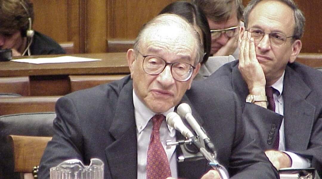 Alan Greenspan testifies before the House Financial Services Committee, Feb. 19, 2015. (Wikimedia Commons)