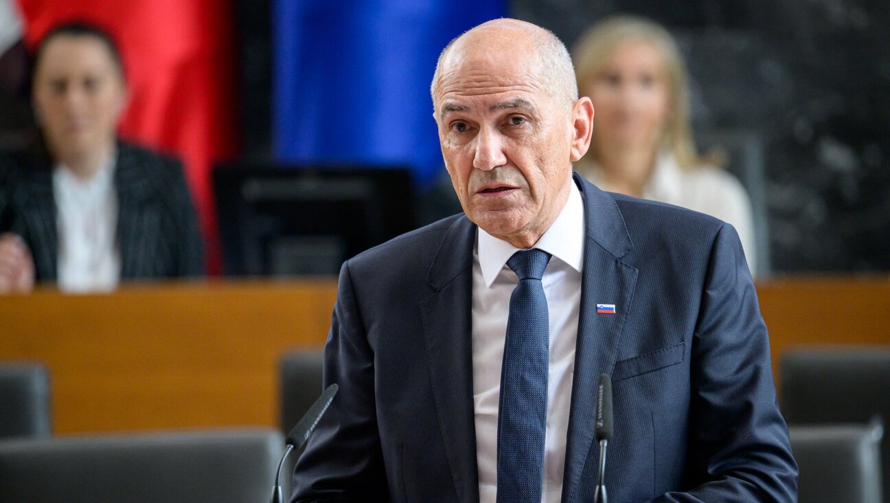 Janez Jansa addresses members of the National Assembly ahead of his investiture vote as Prime minister in Ljubljana on May 22, 2026.