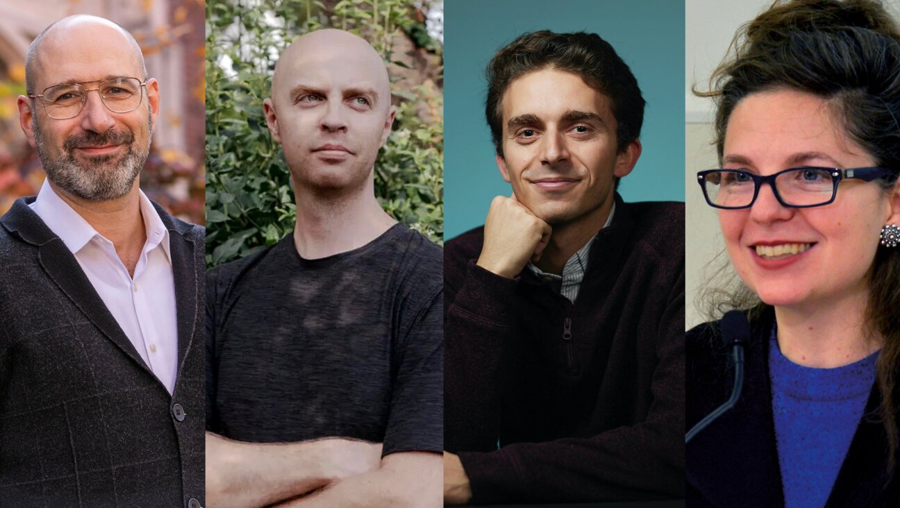 The four finalists for the 2026 Sami Rohr Prize are, from left, Shaul Kelner, Amir Tibon, Jordan Salama and Laura Hobson Faure. (Anne Rayner, Ofir Berman, Becky Hale, Patrick Clavier/Archives de Paris)