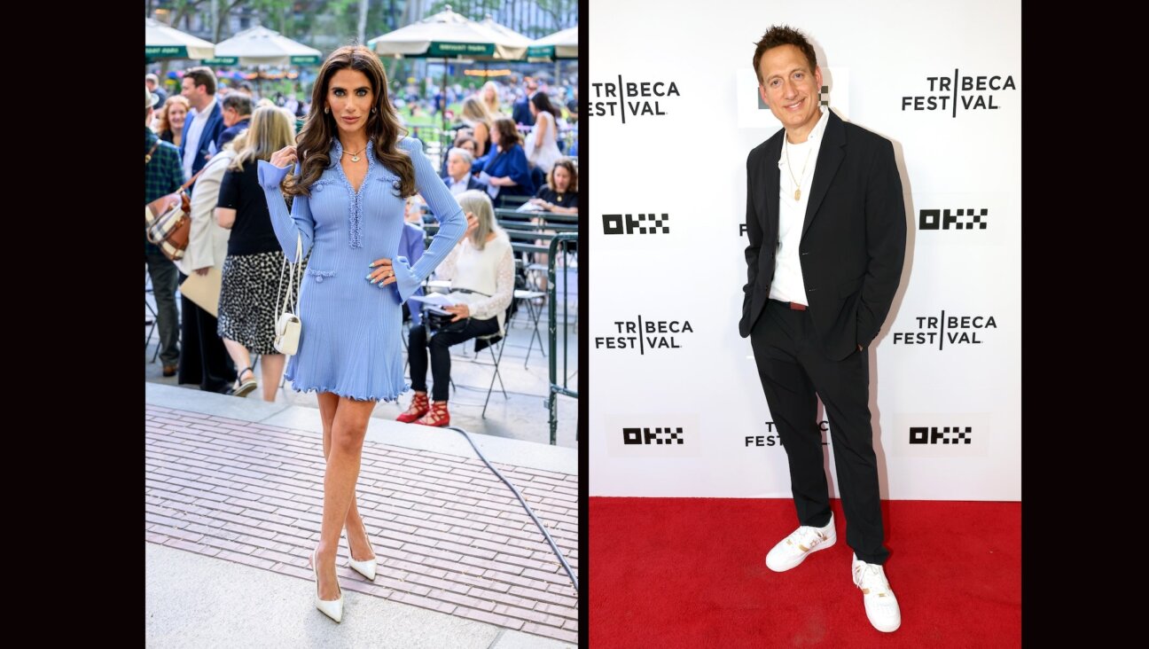 Lizzy Savetsky, left, appears in New York City on May 5, 2026. (Roy Rochlin/Getty Images for Ari Ackerman); Elon Gold appears at the Tribeca Festival, June 4, 2026.