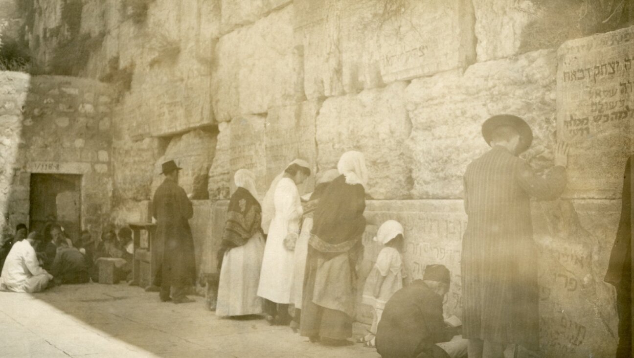 Abraham Orkin Freedman's photograph of the Western Wall from 1921 showed men and women praying together at the Jewish holy site.