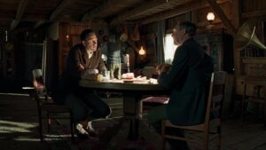 Bastian Beyer (left) plays a father fleeing Germany in 'Odessa.'