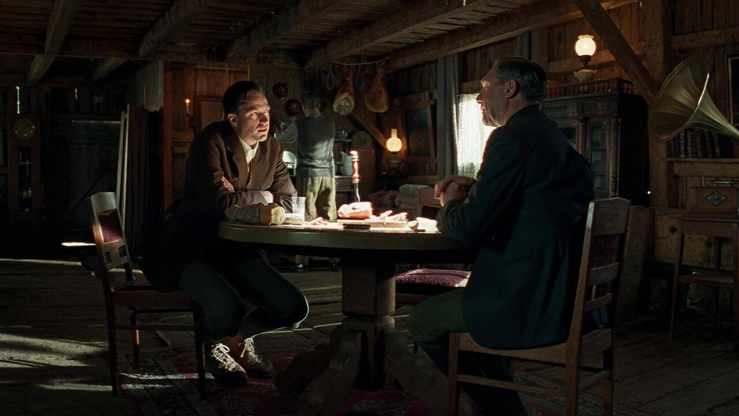 Bastian Beyer (left) plays a father fleeing Germany in 'Odessa.'