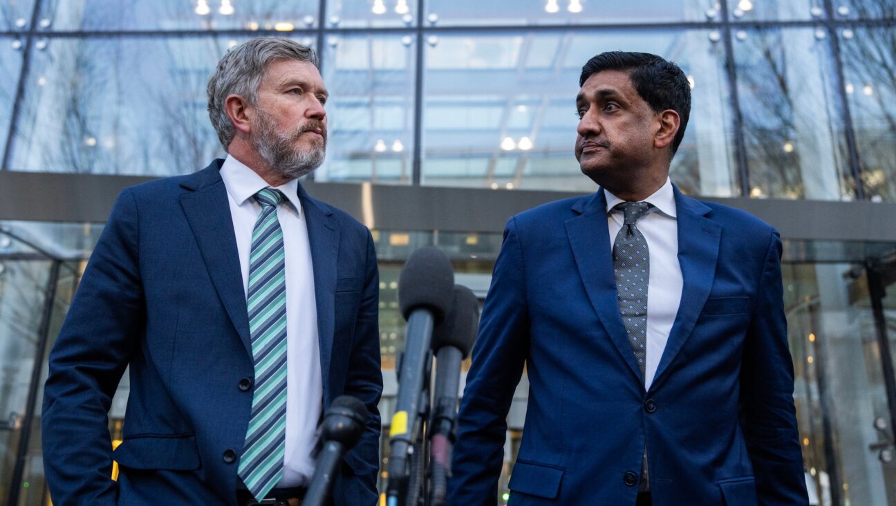 Reps. Thomas Massie and Ro Khanna conduct a news conference after reviewing unredacted portions of the Jeffrey Epstein files, outside a Department of Justice office in NoMa on Feb. 9, 2026. (Tom Williams/CQ Roll Call)