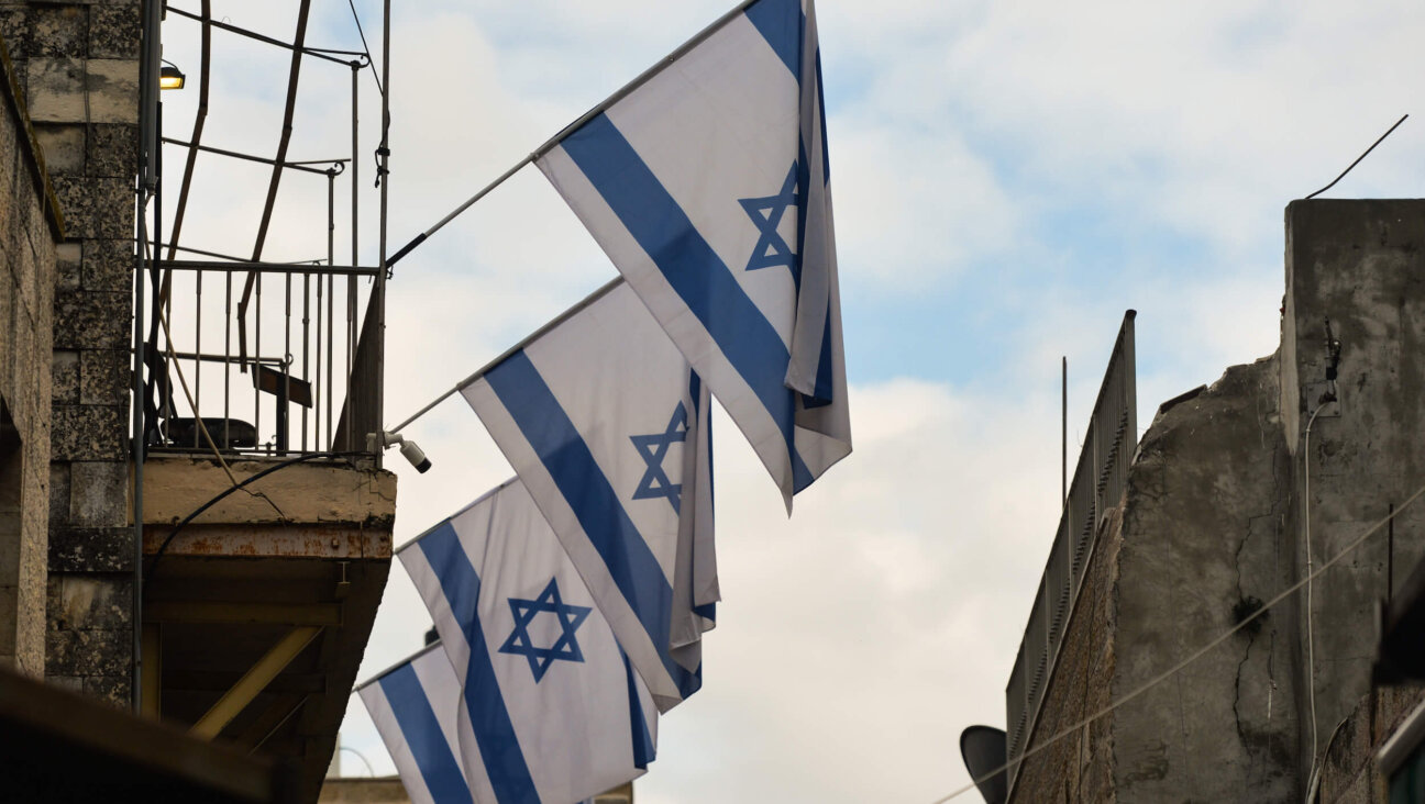 Israeli flags in Jerusalem.