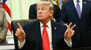 President Donald Trump speaks before signing a proclamation in the Oval Office of the White House in Washington, DC, on June 11, 2026.